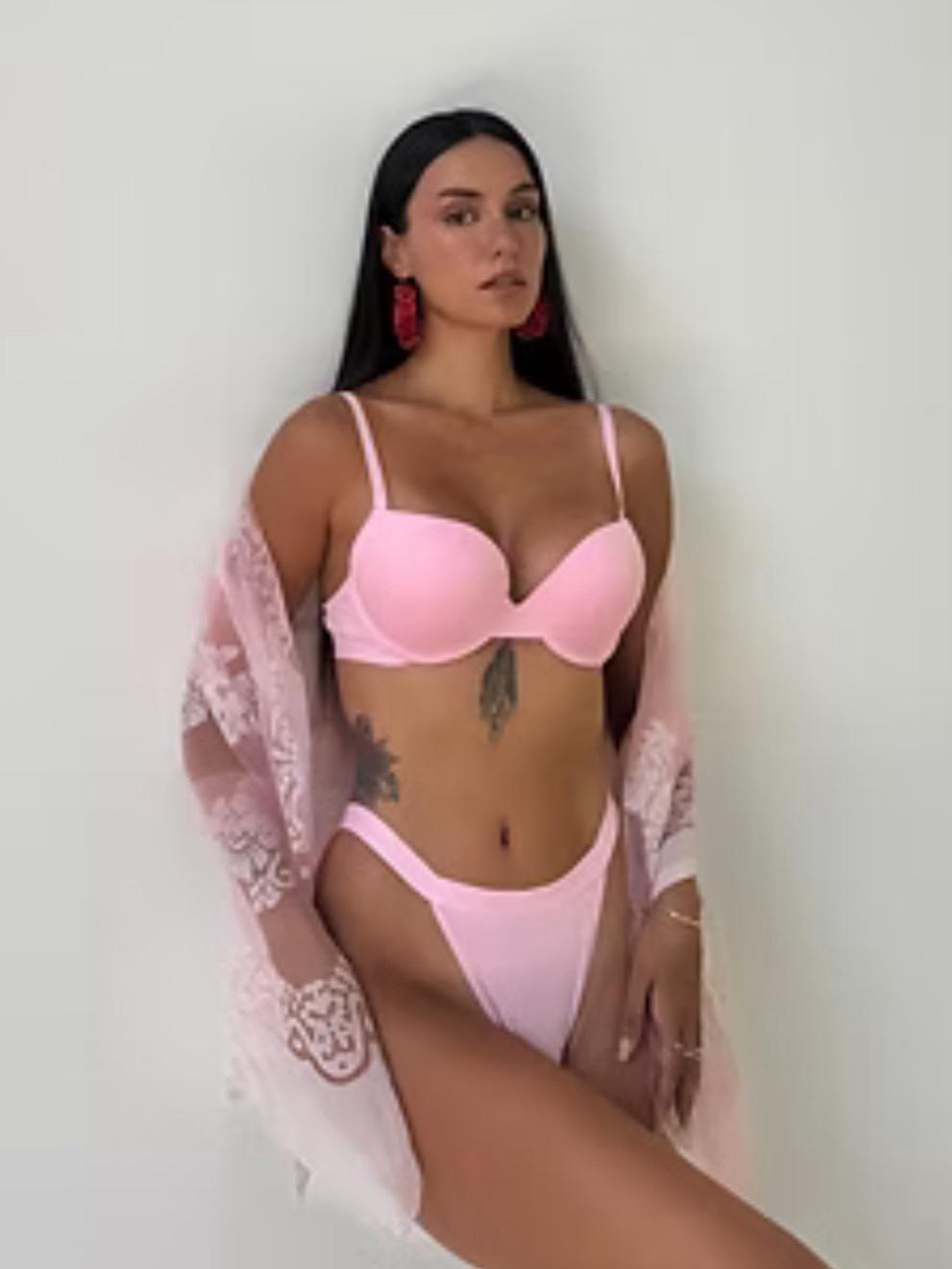 Siyah parıltılı büstiyer takım  - Görsel 3